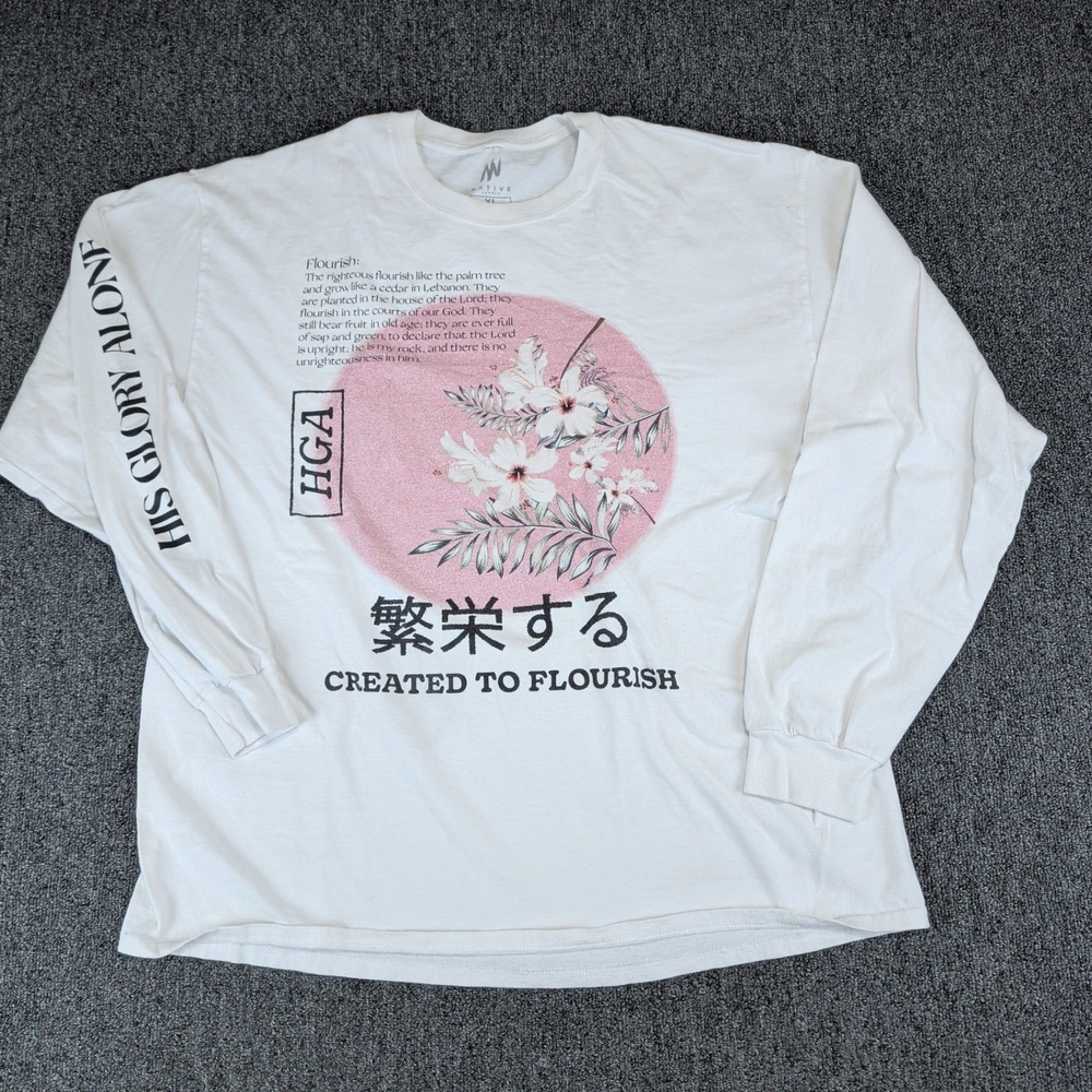 Native Supply Streetwear Created to Flourish Graphic Tee Mens XL White Cotton — photo 2
